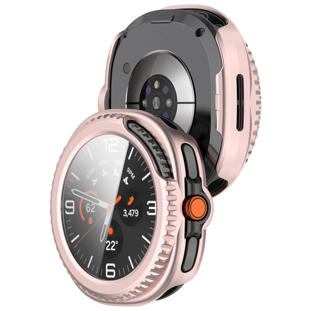 Etui z wbudowanym szkłem Bizon Case Watch Adamo do Galaxy Watch Classic 8 46 mm